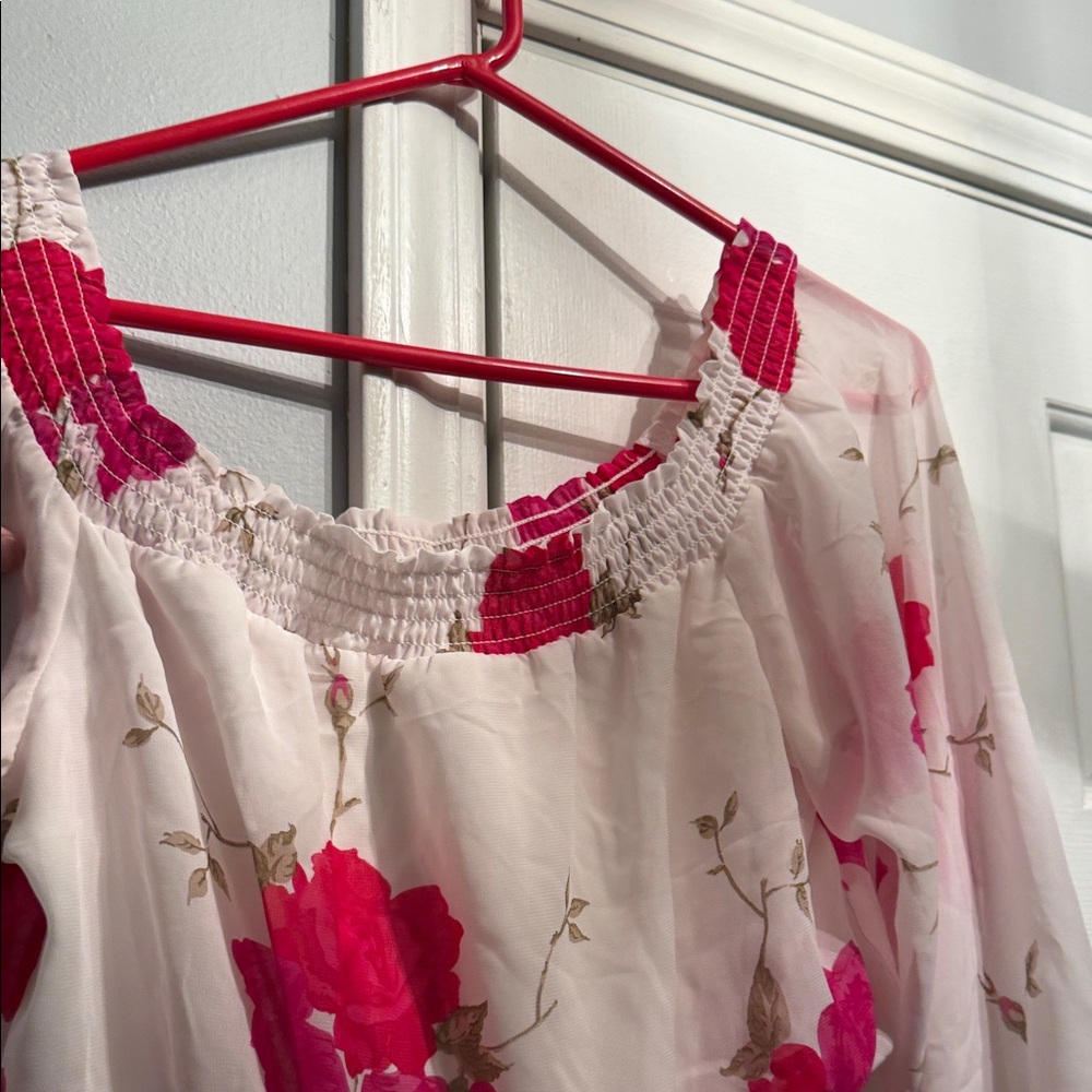 Betsey Johnson Pink Floral Maxi Dress - Picture 2 of 8